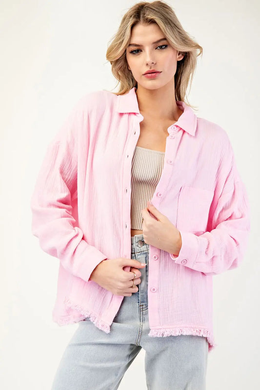 Soft Washed Cotton Gauze Top