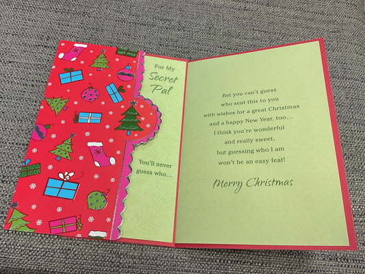 For My Secret Pal Christmas Card