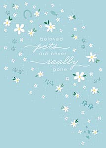 Beloved Pets and Florals Sympathy Card