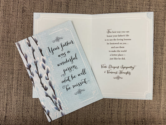 Loss of Father Sympathy Card