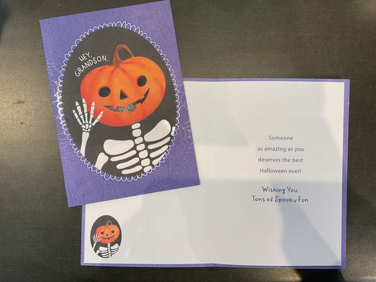 Grandson Halloween Card