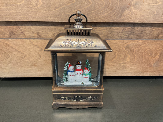 Lighted Holiday Water Globe Lantern
