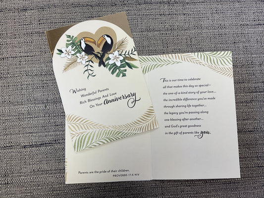 Parents Religious Anniversary Card