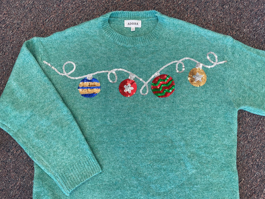 Glitter Ornament Sweater
