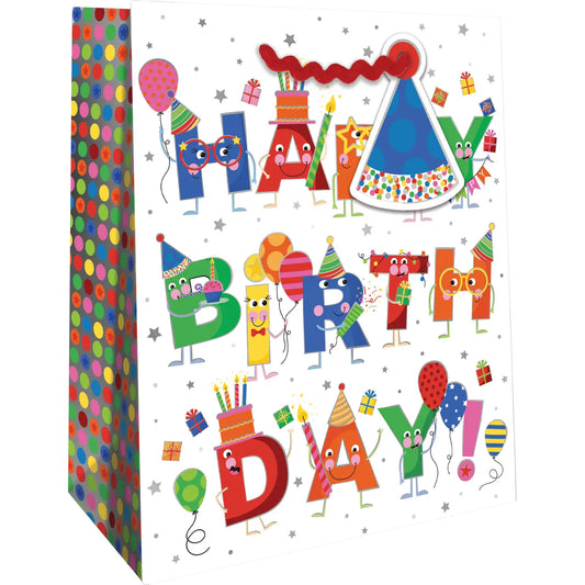 Birthday Characters - Medium Gift Bag