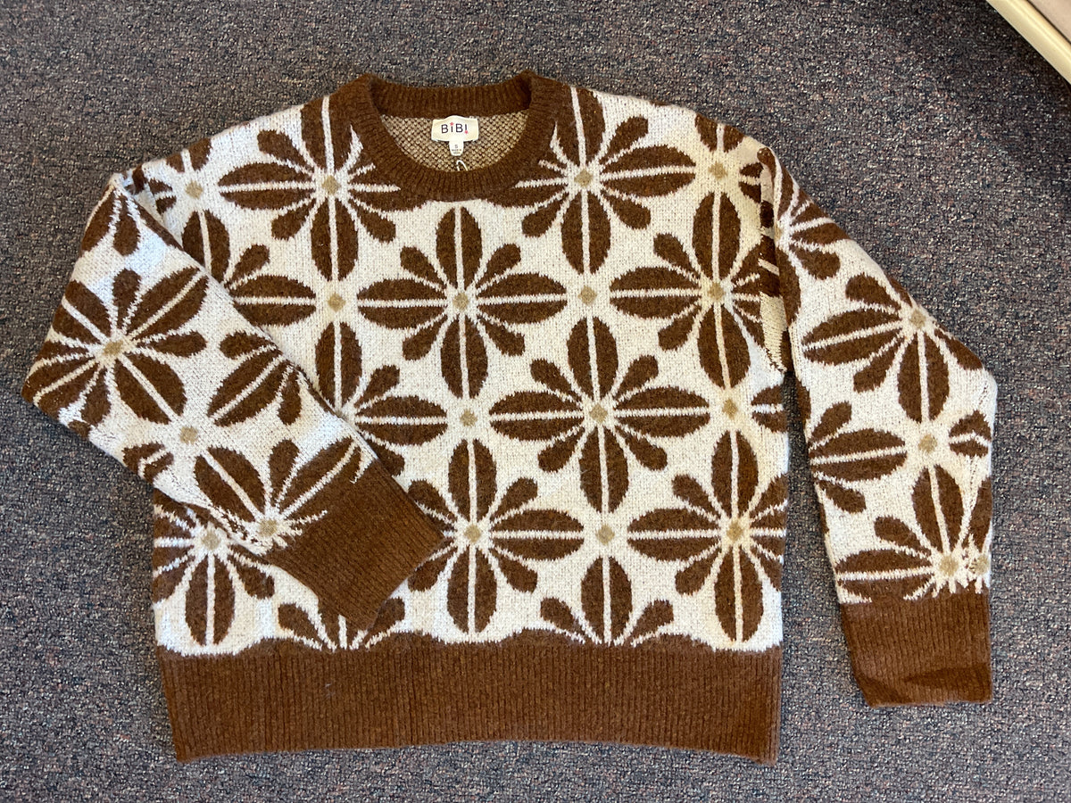 Flower Pattern Sweater