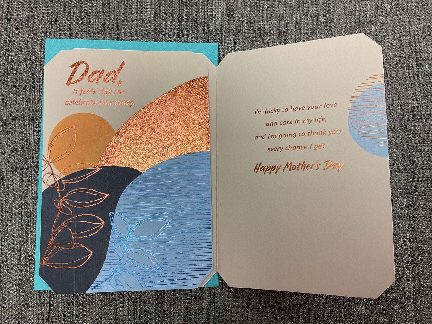 To Dad on Mother's Day - Mother's Day Card