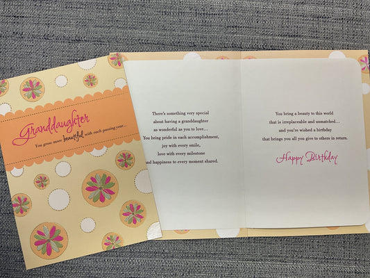 Granddaughter Birthday Card