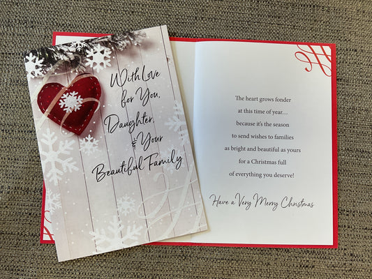 Daughter & Family Christmas Card