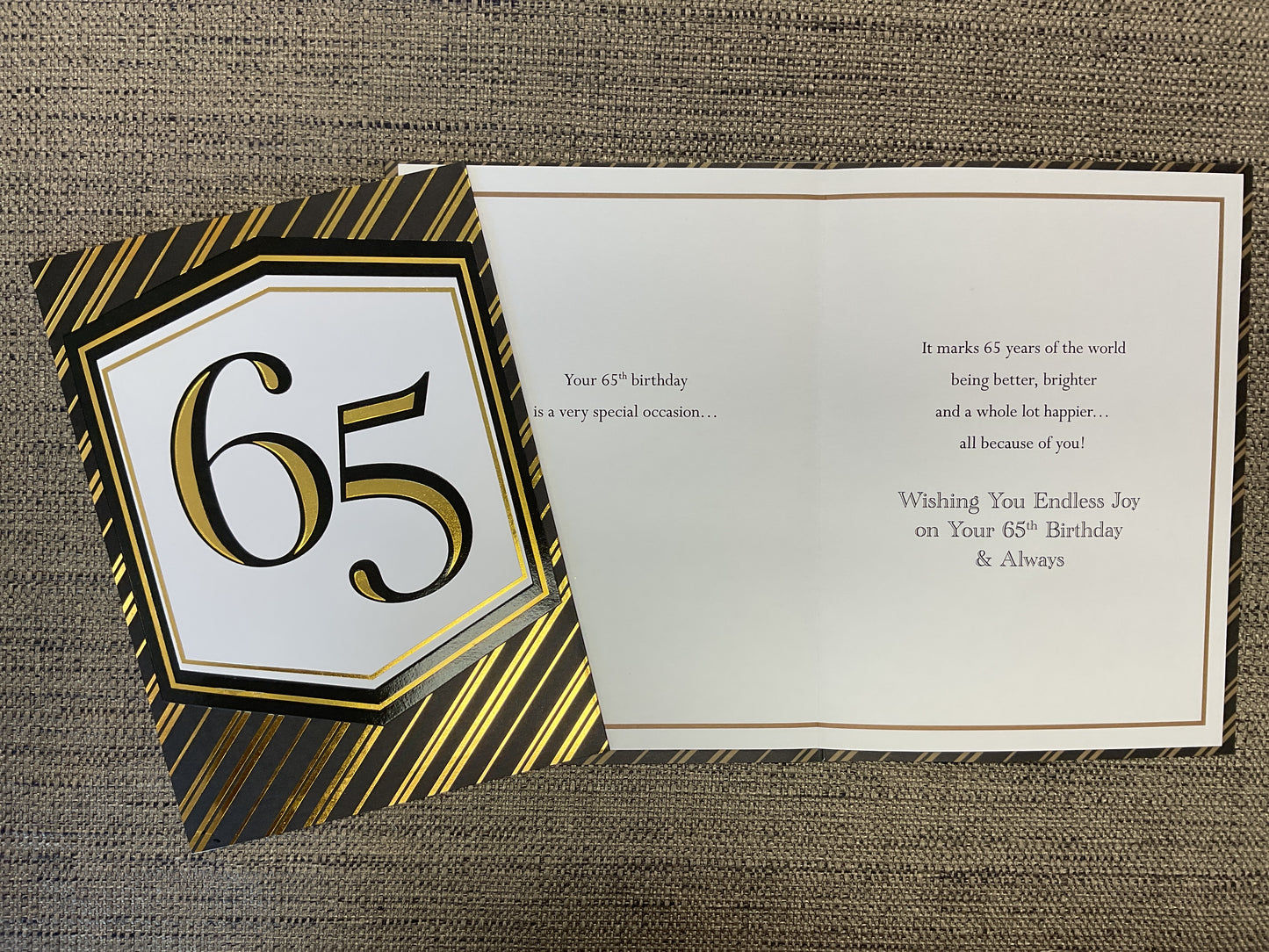 65th Birthday Card
