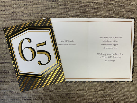 65th Birthday Card
