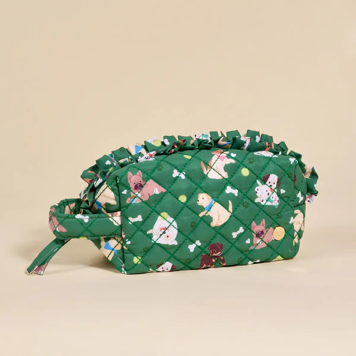Essentials Quilted Cosmetic Pouch–Dog Days