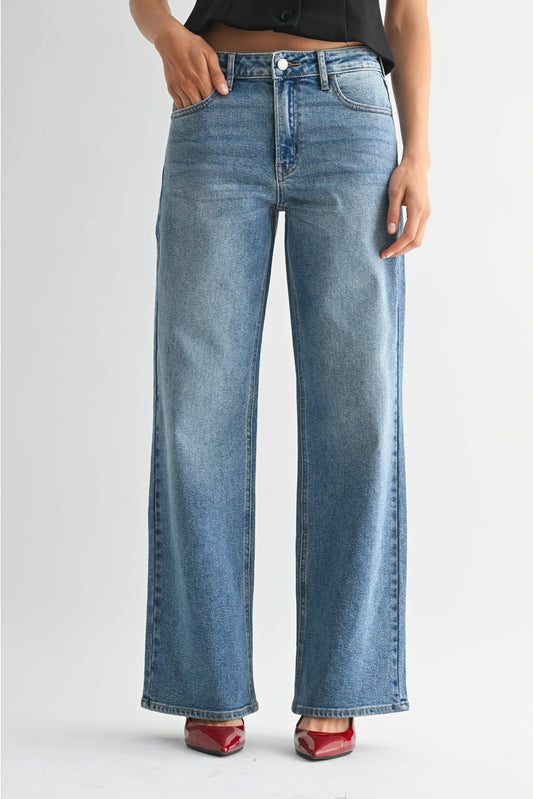 High Rise Full Length Straight Jean