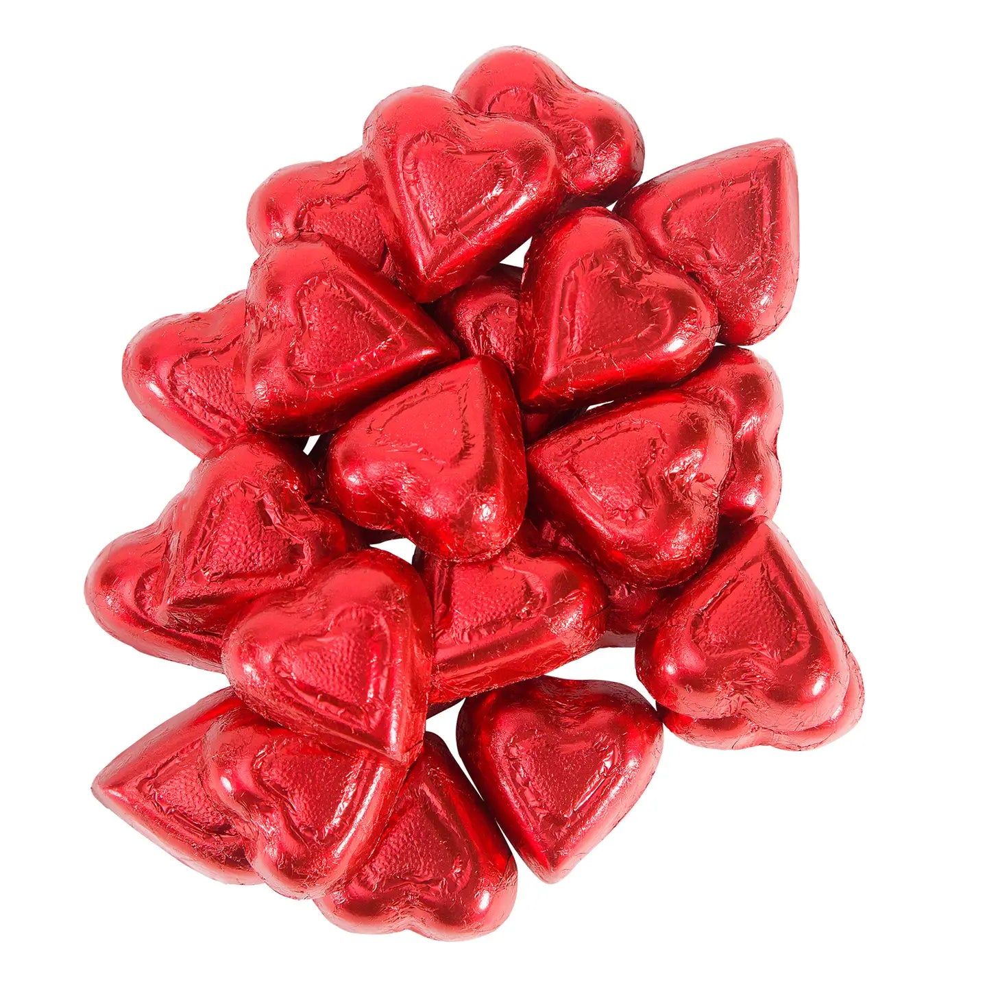 Valentine's Milk Chocolate Red Foil Hearts