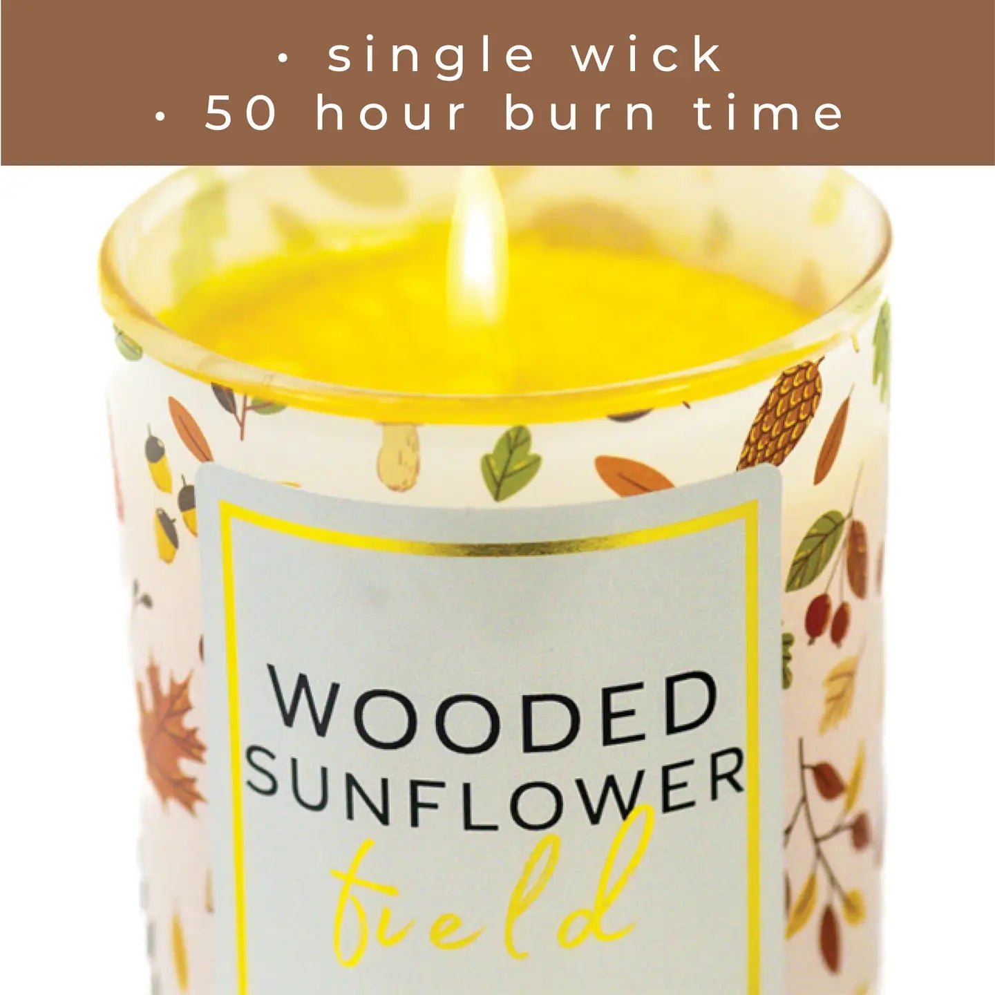 Wooded Sunflower Village 10 oz Candle