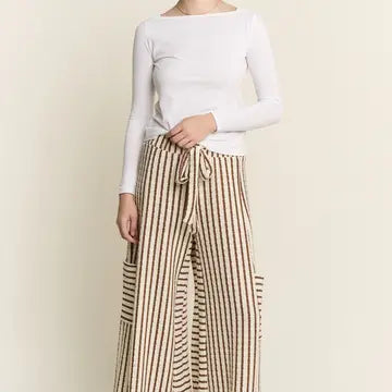 Stripe Wide Leg Pants