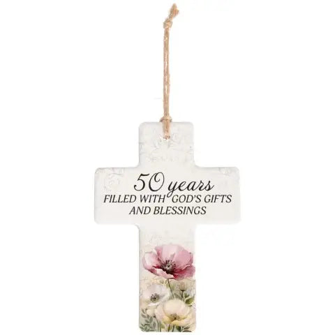 50 Years Cross Ornament