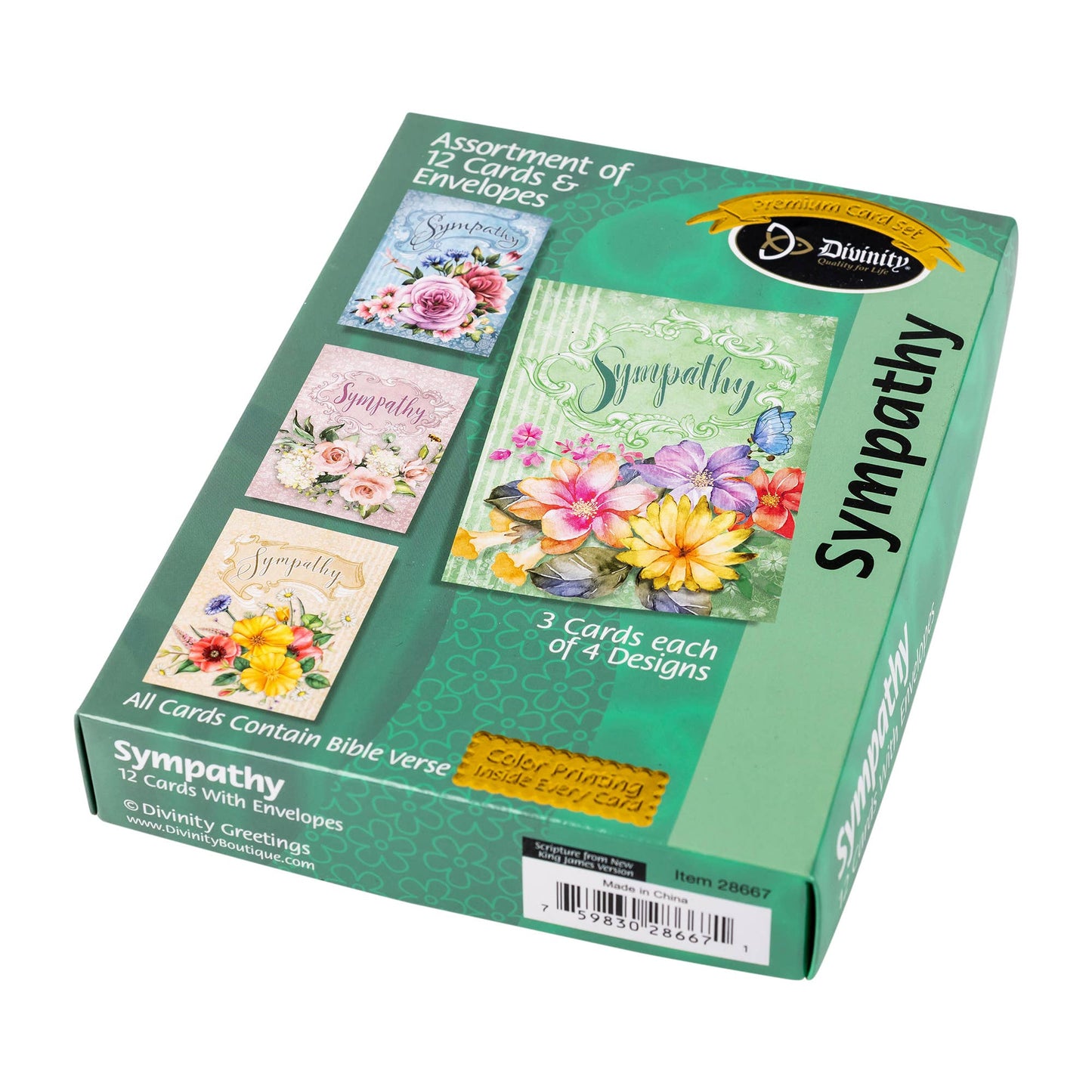 Boxed Cards: Sympathy Floral Assortment