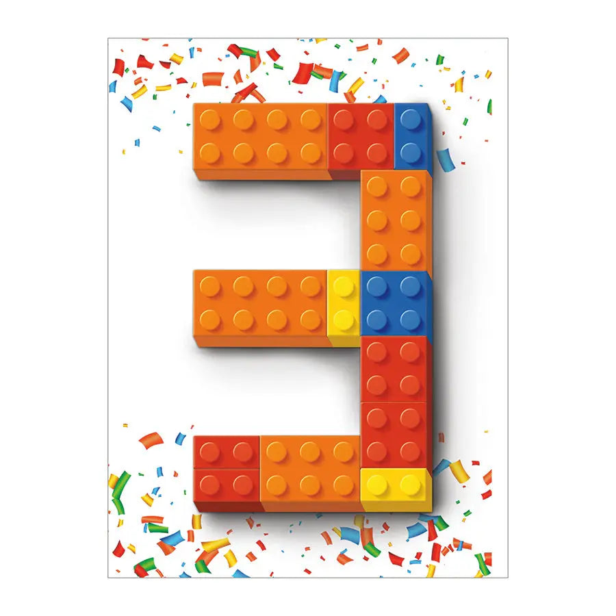 Blocks For Three - Birthday Girl's Third Card