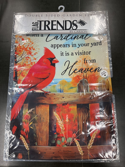Cardinal Appears Garden Flag