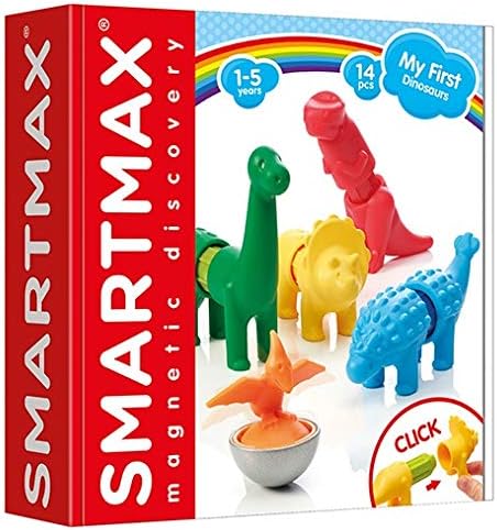 SmartMax My First Dinosaurs STEM Magnetic Discovery Building Set with Soft Animals