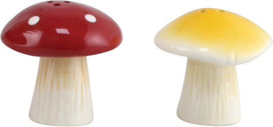 Mushrooms Sculpted Salt and Pepper Shaker Set