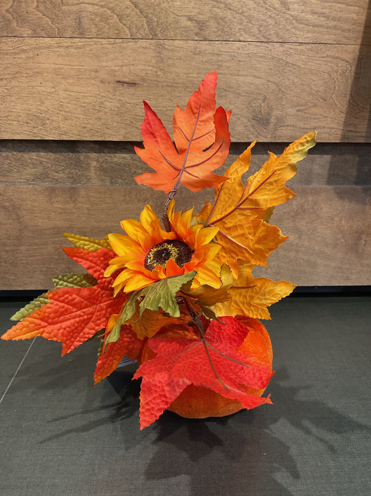 Harvest Blossom Faux Floral Table Decor, Autumn Sunflower
