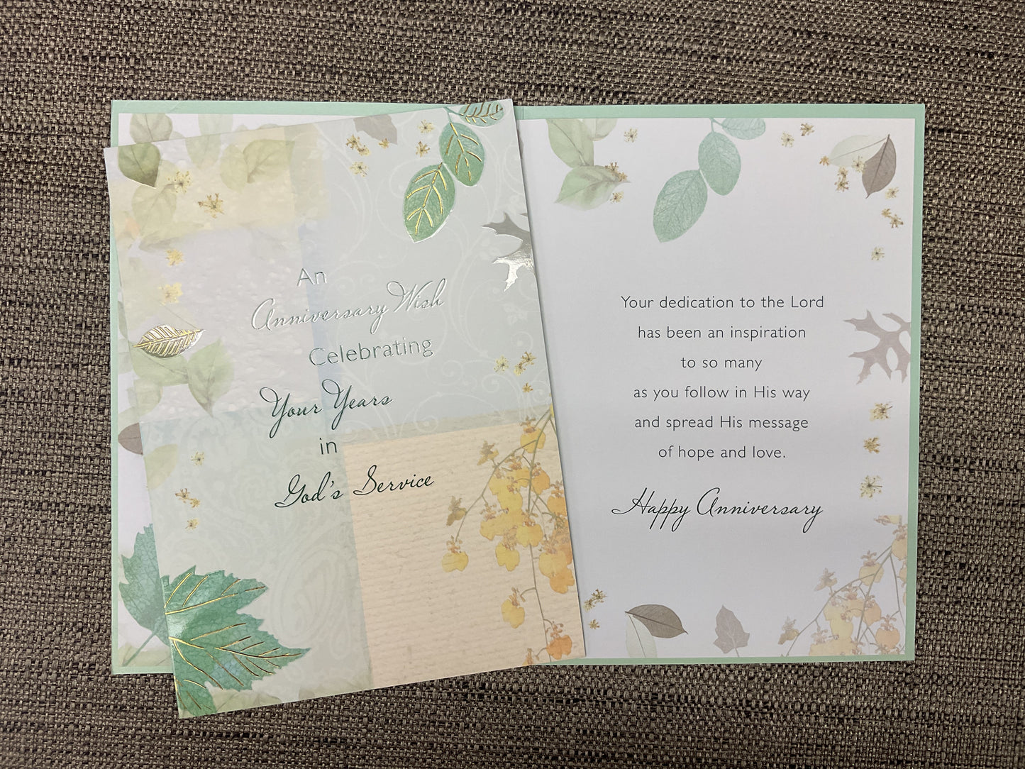 In God’s Service - Anniversary Card