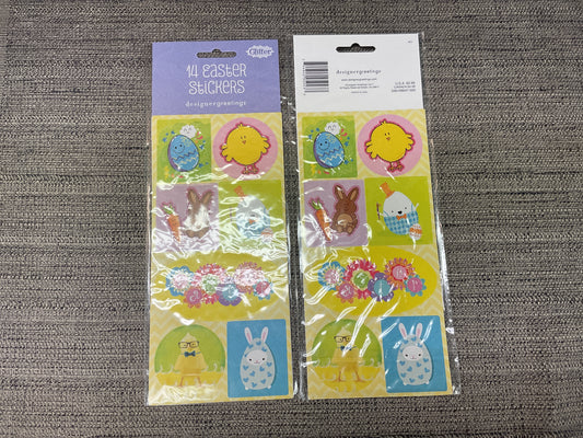 14 Glitter Easter Stickers