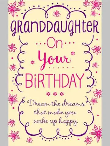 Granddaughter Birthday Card
