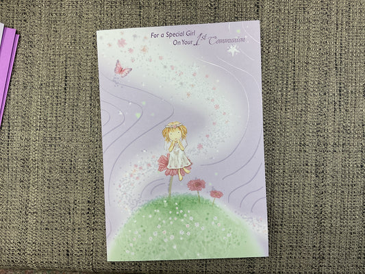 Girl First Communion Card