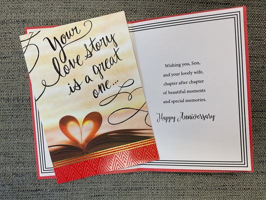 Son & Wife Anniversary Card
