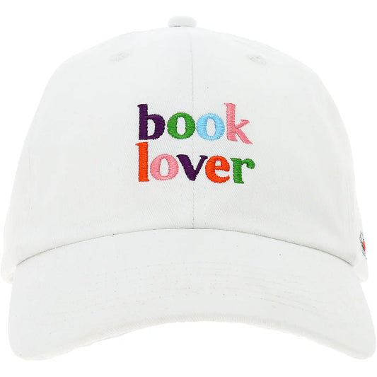Book Lover White Adjustable Hat