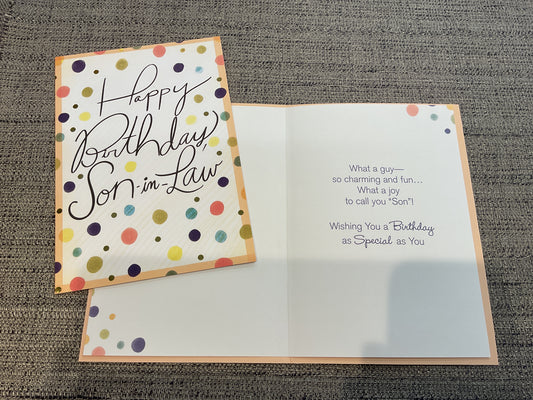 Son-in-Law Birthday Card