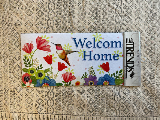 Welcome Home Hummingbird Mat Insert