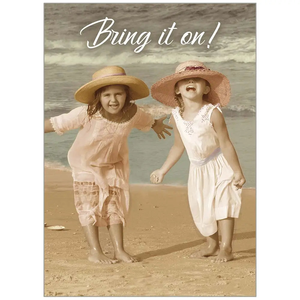 Girls Near the Shore Birthday - Fun Card