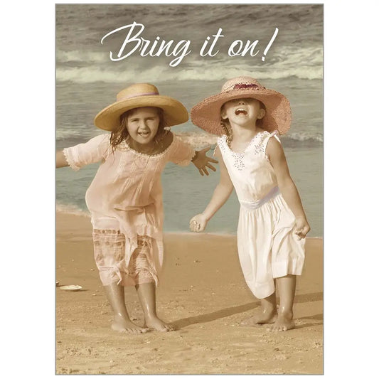 Girls Near the Shore Birthday - Fun Card