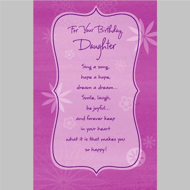 Daughter Birthday Card