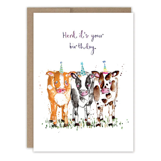 Cows Herd It's Your Birthday Card