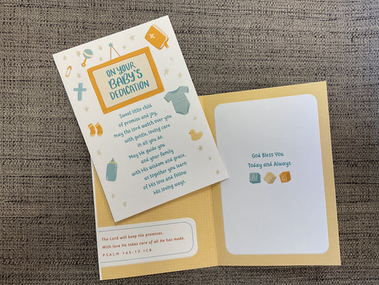 Baby Dedication Card