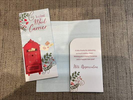 Christmas Money/Gift Card Holder for Mail Carrier