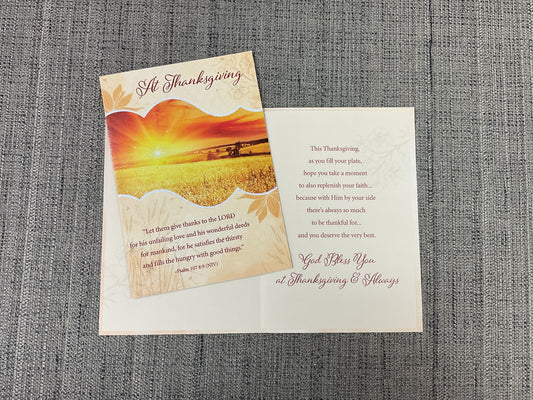 Religious Happy Thanksgiving Card