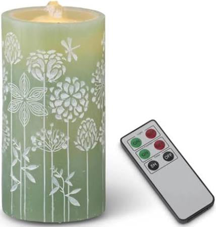 Green Dandelion Fountain Candle