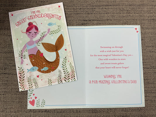 Valentine’s Day Card - Young Great-Granddaughter