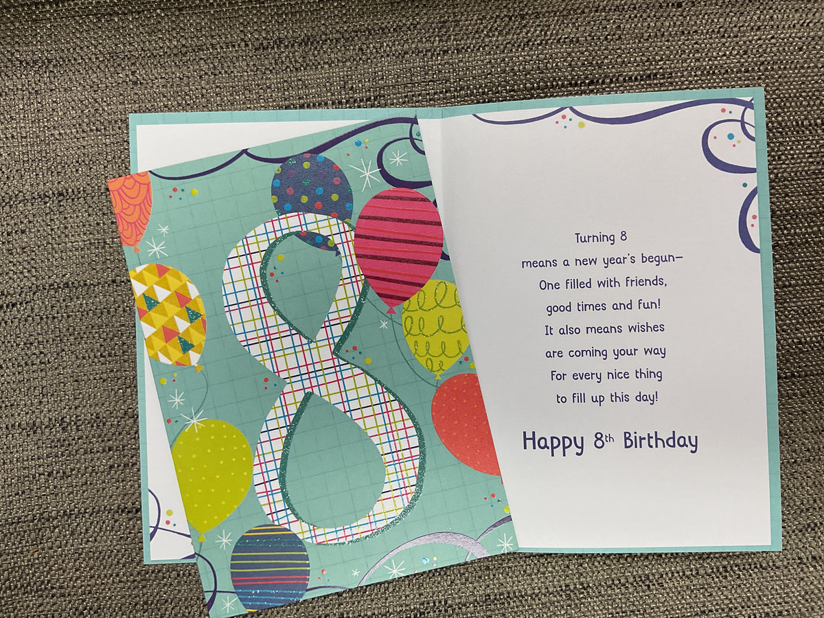 Age 8 Birthday Card