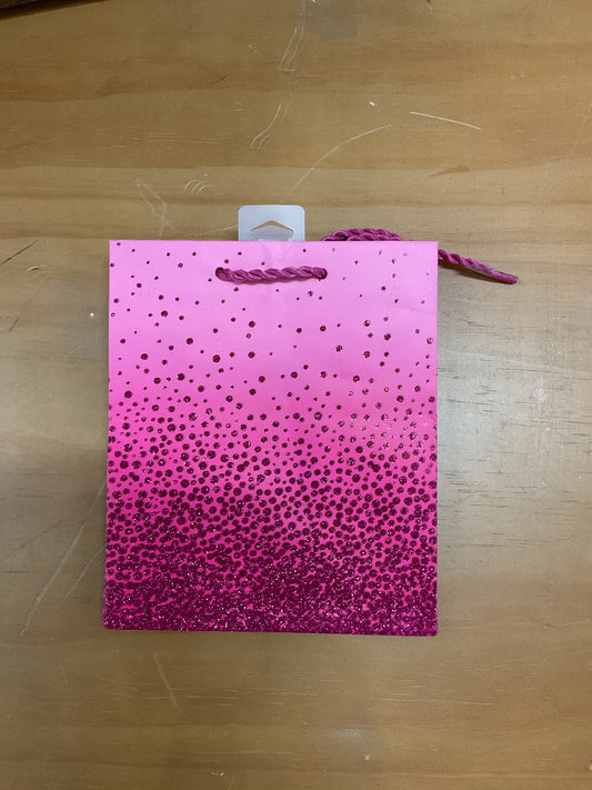 Mini Pink sparkly gift bag