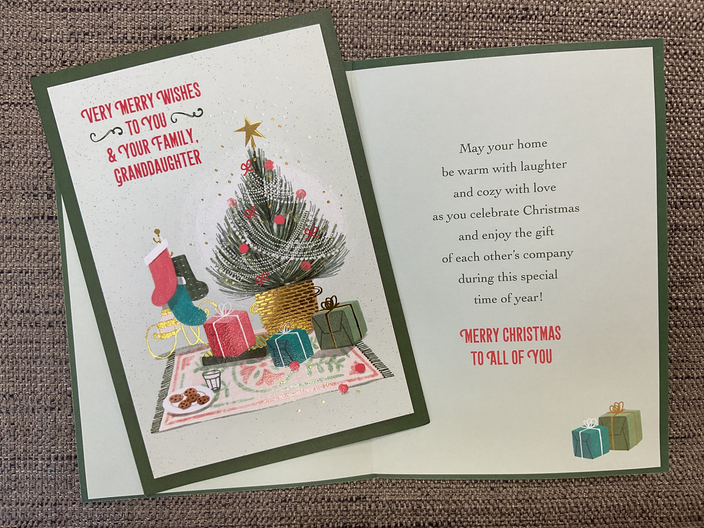 Granddaughter & Family Christmas Card