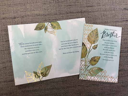 Religious Brother Birthday Card