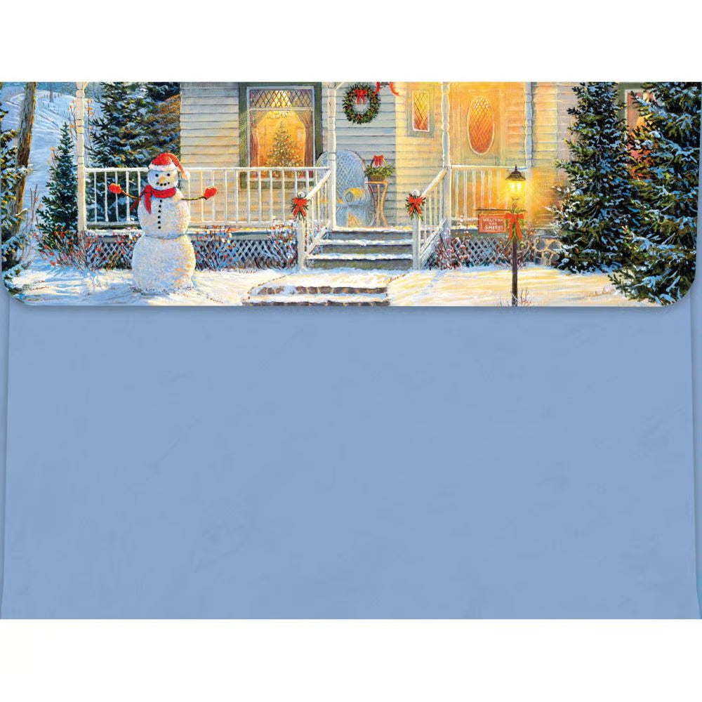 Frosty Evening of Cheer Boxed Christmas Cards by Sam Timm