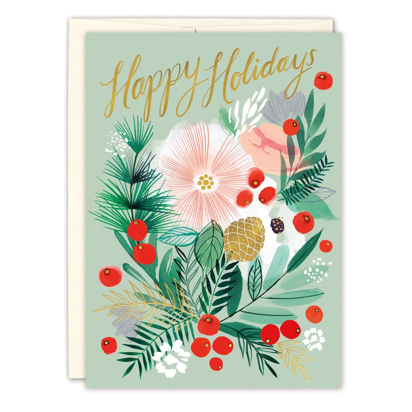Holly Bouquet Holiday Card